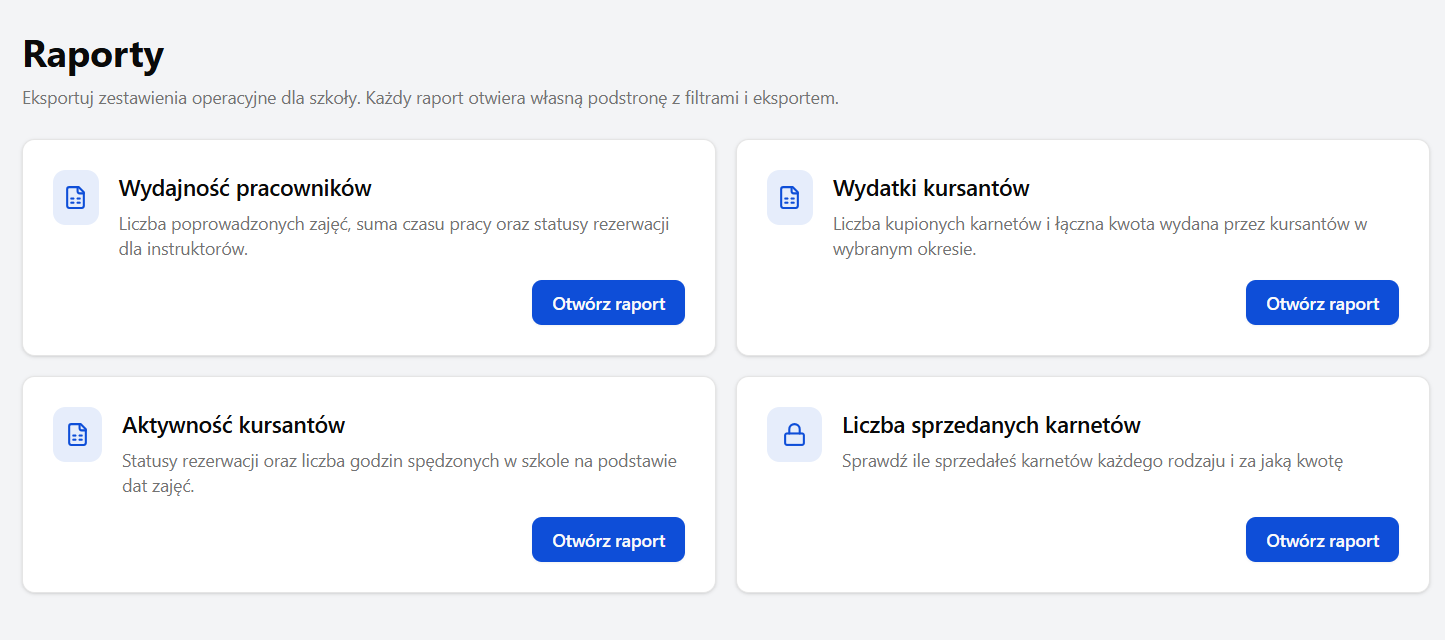 Raporty i analityka dla szkoły tańca, które pomagają coś zrobić dalej